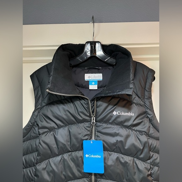 Womens XL Columbia Karis Gale Long Vest Black Puffer Insulated Full Zip New Tag - Picture 3 of 16